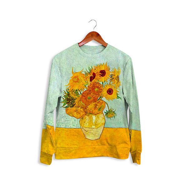 sweatshirt full printed sweatshirt " gogh sunflowers" gift for her gift for him ideas 3d print jumper sunflowers, White
sweatshirt full printed sweatshirt " gogh sunflowers" gift for her gift for him ideas 3d print jumper sunflowers, White