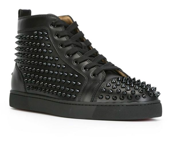 2018 new fashion studded spikes flats shoes red bottoms shoes men & women party lovers genuine leather luxury sneakers, Black
2018 new fashion studded spikes flats shoes red bottoms shoes men & women party lovers genuine leather luxury sneakers, Black