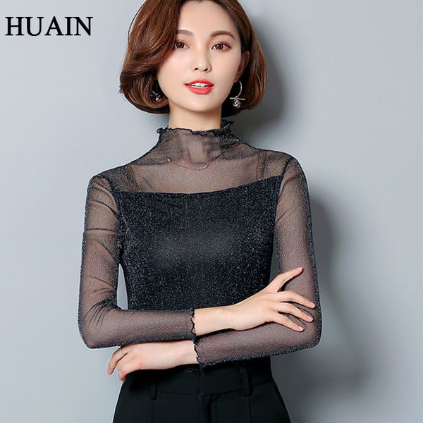 black women turtleneck autumn long sleeve tee shirt office ladies 2018 new korean fashion female t shirt fitness women top, White 
black women turtleneck autumn long sleeve tee shirt office ladies 2018 new korean fashion female t shirt fitness women top, White