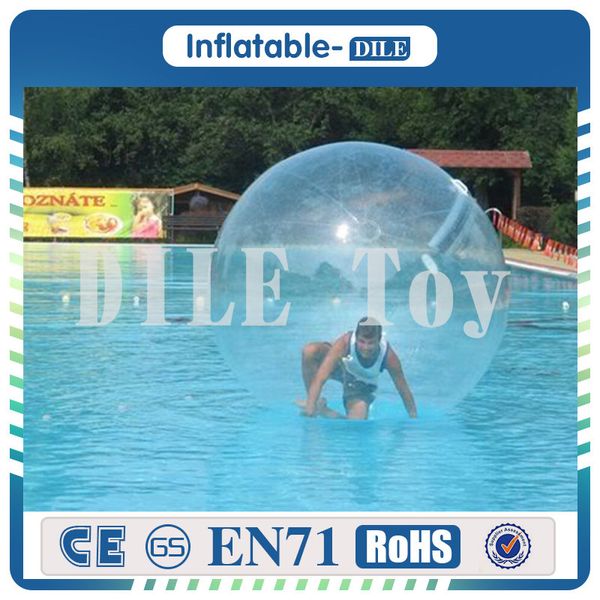 2pcs 0.8mm Pvc 2m Diameter Inflatable Water Walking Ball Toy Ball And Germany Tizip Zipper ,water Ball For Sale