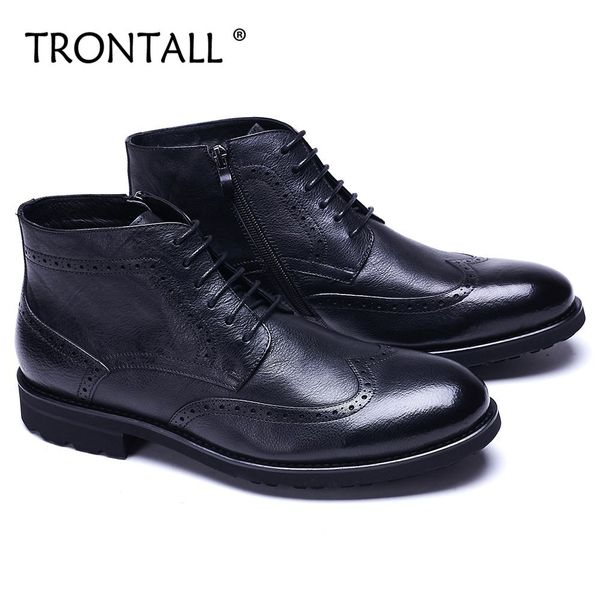 trontall genuine leather cowhide british style ankle boots lace-up non-slip pattern handmade men dress shoes business wedding, Black
trontall genuine leather cowhide british style ankle boots lace-up non-slip pattern handmade men dress shoes business wedding, Black