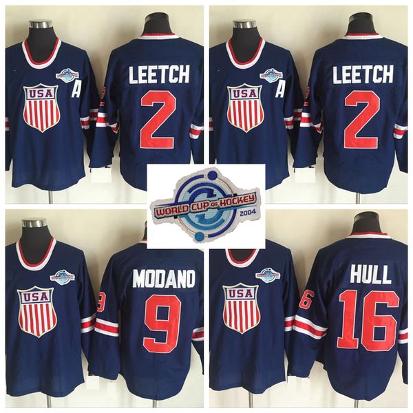 2004 world cup 16 brett hull 2 brian leetch 9 mike modano team usa navy blue vintage hockey jerseys mens stitched shirts m-xxxl, Black;red
2004 world cup 16 brett hull 2 brian leetch 9 mike modano team usa navy blue vintage hockey jerseys mens stitched shirts m-xxxl, Black;red