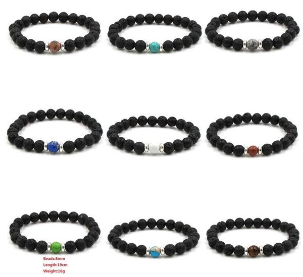 10 colors natural black lava stone beads elastic bracelet essential oil diffuser bracelet volcanic rock beaded hand strings
10 colors natural black lava stone beads elastic bracelet essential oil diffuser bracelet volcanic rock beaded hand strings