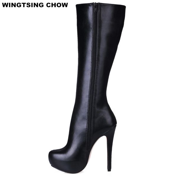 brand new autumn winter knee high boots women shoes leather women high heel boots platform shoes for superstar pumps 14cm, Black
brand new autumn winter knee high boots women shoes leather women high heel boots platform shoes for superstar pumps 14cm, Black
