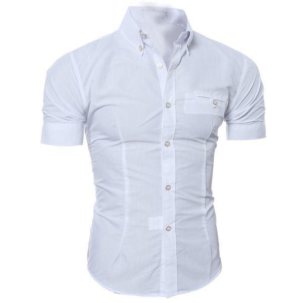 shirt men white shirt button pocket short sleeve tee men clothes 2018 summer homme, White;black
shirt men white shirt button pocket short sleeve tee men clothes 2018 summer homme, White;black