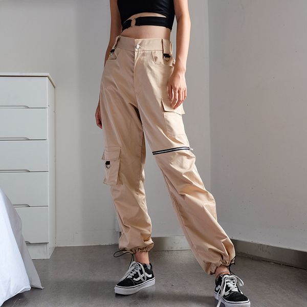 2018 autumn women trousers casual solid color zipper pocket leisure hip hop loose cargo pants p040381z, Black;white
2018 autumn women trousers casual solid color zipper pocket leisure hip hop loose cargo pants p040381z, Black;white