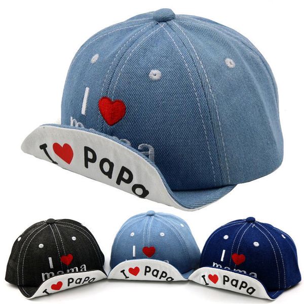 i love mama papa baby cap child cowboy hat spring beanie wholesale, Yellow