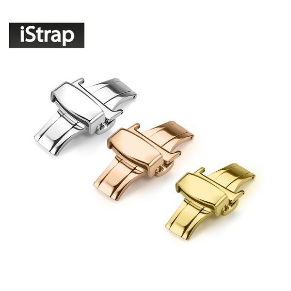 316l S/s Butterfly Deployment Clasp 10mm 12mm 14mm 16mm 18mm 20mm 22mm Double Push Watch Buckle For Or Others Watch Strap