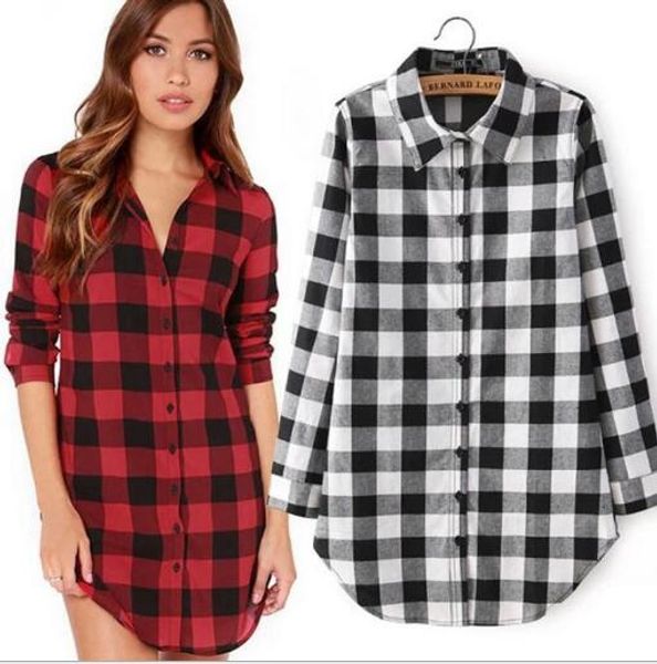 explosion models new women's wild plaid long shirt shirts jacket jackets coat, White
explosion models new women's wild plaid long shirt shirts jacket jackets coat, White