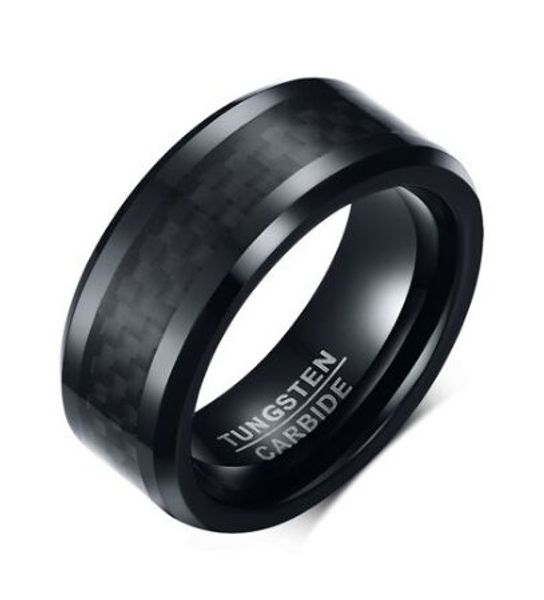 wedding ring beveled edge 8mm comfort fit mens black tungsten carbide weeding band ring with black carbon fiber, Slivery;golden
wedding ring beveled edge 8mm comfort fit mens black tungsten carbide weeding band ring with black carbon fiber, Slivery;golden