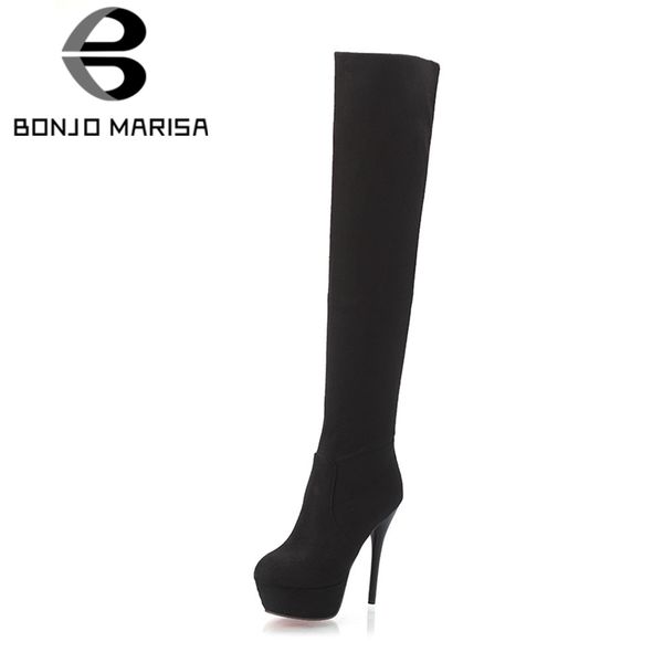 bonjomarisa 2018 winter big size 33-43 women knee high boots party slip-on platform shoes woman high heels fur boots, Black
bonjomarisa 2018 winter big size 33-43 women knee high boots party slip-on platform shoes woman high heels fur boots, Black