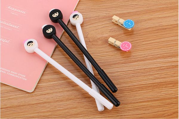 20pcs/lot creative stationery black and white couple gel pen 0.5mm cartoon doll black pen office school gift
20pcs/lot creative stationery black and white couple gel pen 0.5mm cartoon doll black pen office school gift