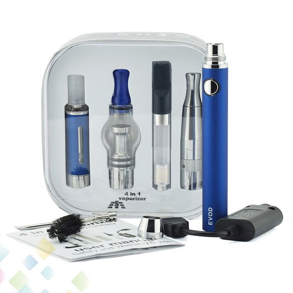 4 in 1 Kit Multi Vape Starter Kit EVOD battery CE3 MT3 Wax dry herb thick oil e liquid 4in1 Cartridge tank Subtech
4 in 1 Kit Multi Vape Starter Kit EVOD battery CE3 MT3 Wax dry herb thick oil e liquid 4in1 Cartridge tank Subtech