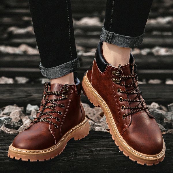 british style martin boots men sneakers hight quality leather ankle work boots men winter snow boots mens shoes casual, Black
british style martin boots men sneakers hight quality leather ankle work boots men winter snow boots mens shoes casual, Black