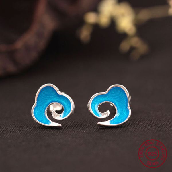 925 sterling silver earrings for women simple enamel auspicious clouds stud earrings elegant lady jewelery ye19, Golden;silver
925 sterling silver earrings for women simple enamel auspicious clouds stud earrings elegant lady jewelery ye19, Golden;silver
