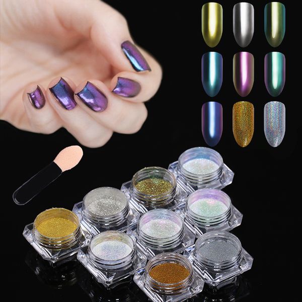 born pretty 1 box chrome powder nail art mirror glitter dust holographic chameleon pigment manicure nail glitter, Silver;gold
born pretty 1 box chrome powder nail art mirror glitter dust holographic chameleon pigment manicure nail glitter, Silver;gold