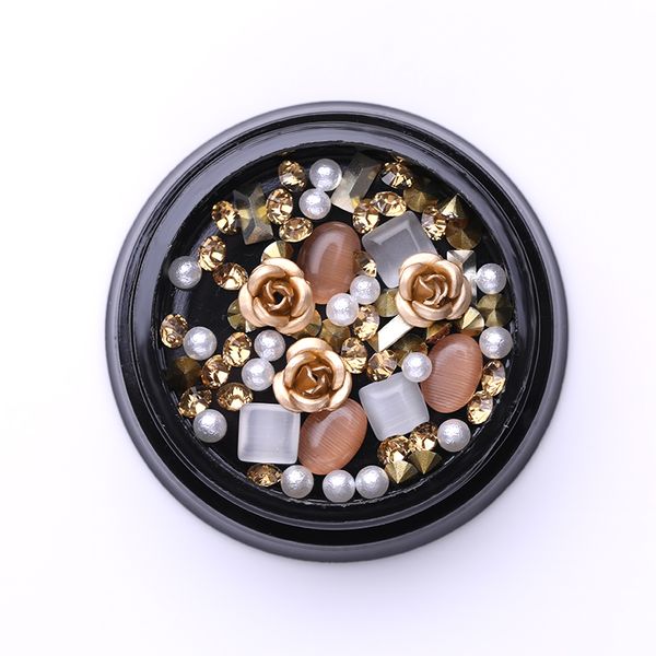 1box metal rose champagne clear rhinestones round opals crystal gemstone pearl nail beads manicure nail art diy 3d decoration, Silver;gold
1box metal rose champagne clear rhinestones round opals crystal gemstone pearl nail beads manicure nail art diy 3d decoration, Silver;gold
