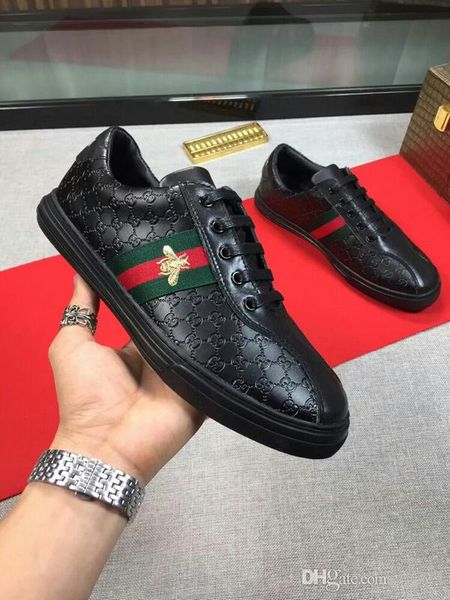 brand brand personality luxury brands designer shoes with quality genuine leather men women casual sneakers stripe bee pineapple, Black
brand brand personality luxury brands designer shoes with quality genuine leather men women casual sneakers stripe bee pineapple, Black