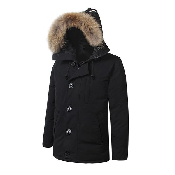 mens down coats for winter fur hooded slim fit warm parkas buttons decorated 6 colors fashion windbreak outerwears, Black
mens down coats for winter fur hooded slim fit warm parkas buttons decorated 6 colors fashion windbreak outerwears, Black