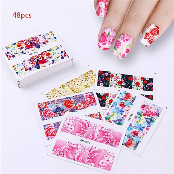 jetting 48pcs flower water nail stickers decals daisy rose transfer tip watermark flora painting slider manicure decoration, Black
jetting 48pcs flower water nail stickers decals daisy rose transfer tip watermark flora painting slider manicure decoration, Black