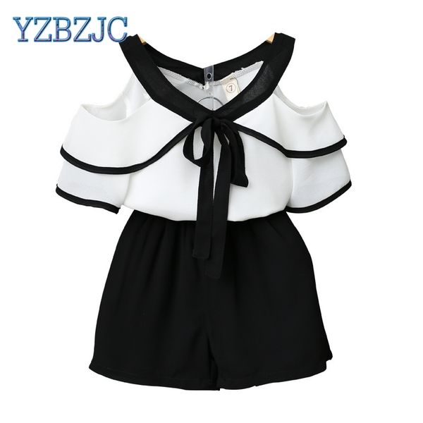 children's wear girls suits summer 2018 fashion new off-the-shoulder children's girls wo-piece suit kids clothes sets, White
children's wear girls suits summer 2018 fashion new off-the-shoulder children's girls wo-piece suit kids clothes sets, White