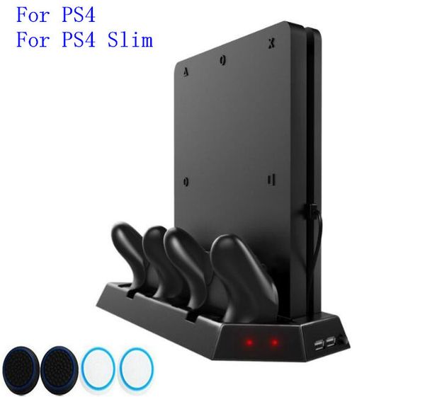 2 в 1 для PlayStation 4 PS4 Slim консоли и PS4 вертикальная подставка ж / вентилятор охлаждения
2 в 1 для PlayStation 4 PS4 Slim консоли и PS4 вертикальная подставка ж / вентилятор охлаждения