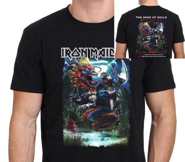 

Iron Maiden 2016 Китай событие футболка тур книга душ мужская черный размер: S-XXL