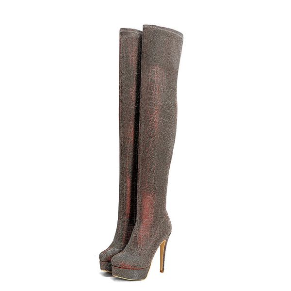 women thigh-high heel shoes fashion luxury designer women shoes superstar rivet boots sequined elastic boot women dress shoes, Black
women thigh-high heel shoes fashion luxury designer women shoes superstar rivet boots sequined elastic boot women dress shoes, Black