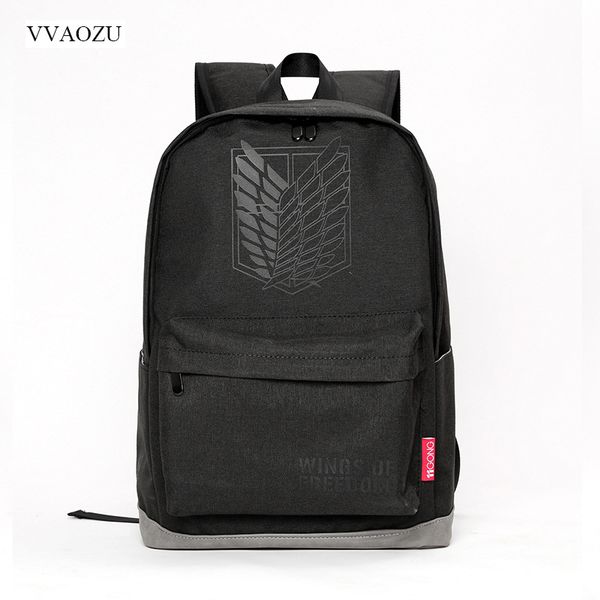 attack on titan backpacks teenage girl boy backpack student school bags students laptravel bag oxford patchwork shoulder bag