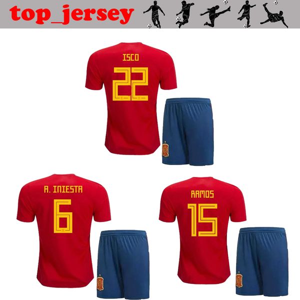 2018 world cup iniesta kids soccer jersey thai quality isco home away asensio costa silva morata pique ramos spain children football shirt, Black
2018 world cup iniesta kids soccer jersey thai quality isco home away asensio costa silva morata pique ramos spain children football shirt, Black