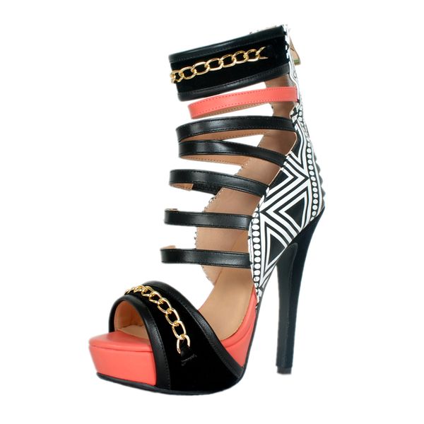 kolnoo new style selling handmade high heel platform sandals chains deco cut-out straps summer open toe patchwork fashion shoes a012, Black
kolnoo new style selling handmade high heel platform sandals chains deco cut-out straps summer open toe patchwork fashion shoes a012, Black