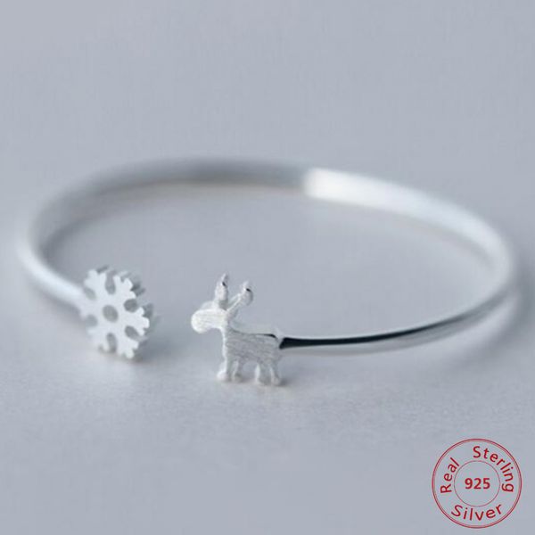 genuine 925 sterling silver jewelry snowflake&deer antler cuff bracelet bangle christmas gift adjustable size, Black
genuine 925 sterling silver jewelry snowflake&deer antler cuff bracelet bangle christmas gift adjustable size, Black