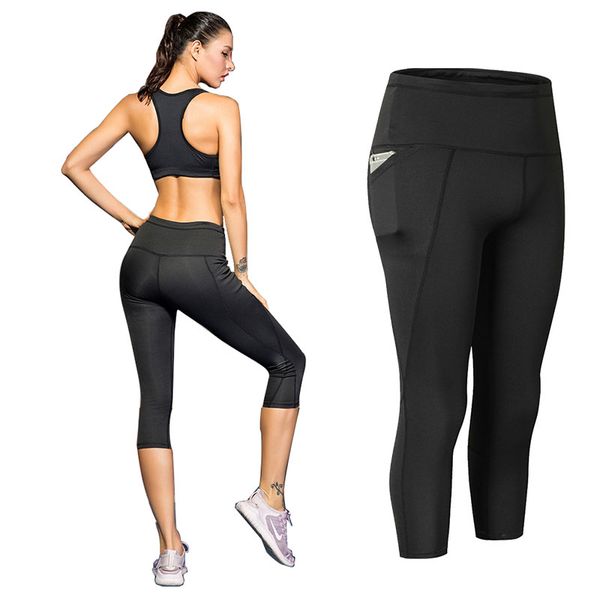 3/4 yoga pant with pocket quick dry sports pants breathable fitness tights splicing sport leggings for women, Black;blue
3/4 yoga pant with pocket quick dry sports pants breathable fitness tights splicing sport leggings for women, Black;blue