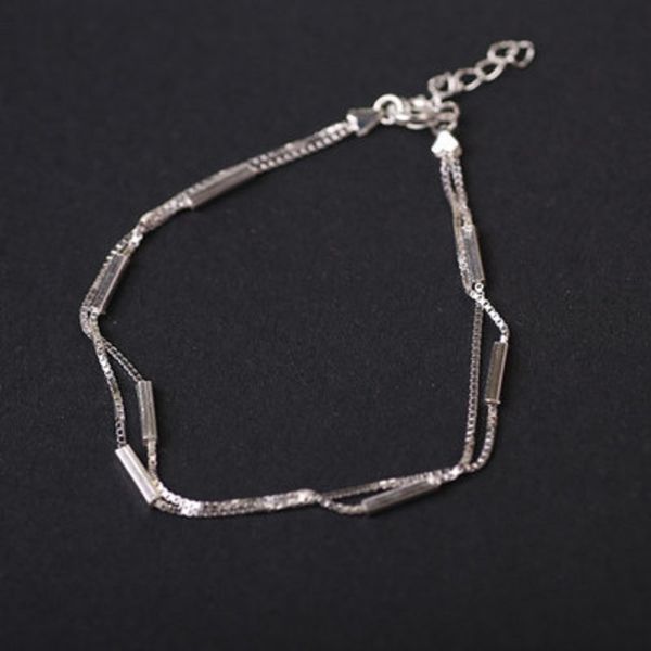personality new art 925 sterling silver jewelry female simple bar round stick double popular bracelet xx4913, Black
personality new art 925 sterling silver jewelry female simple bar round stick double popular bracelet xx4913, Black