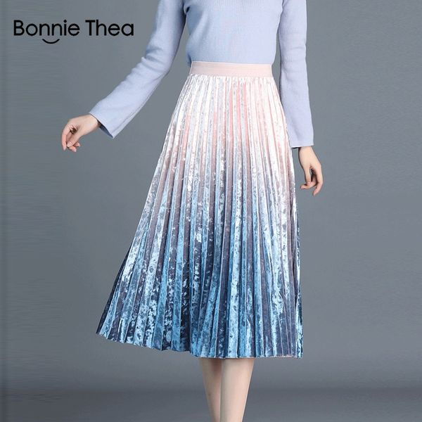 bonnie thea осень женщины бархатные плиссированные юбки-миди леди casual high waist solid эластичная юбка женская зимняя теплая вечеринка 20, Black
bonnie thea осень женщины бархатные плиссированные юбки-миди леди casual high waist solid эластичная юбка женская зимняя теплая вечеринка 20, Black
