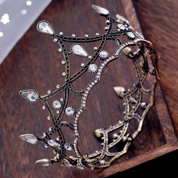 Vintage King Baroque Hair Accessories Bride Diadem Black Rhinestone Crystal Bridal Tiaras Crown Pageant Wedding Women Jewelry
Vintage King Baroque Hair Accessories Bride Diadem Black Rhinestone Crystal Bridal Tiaras Crown Pageant Wedding Women Jewelry
