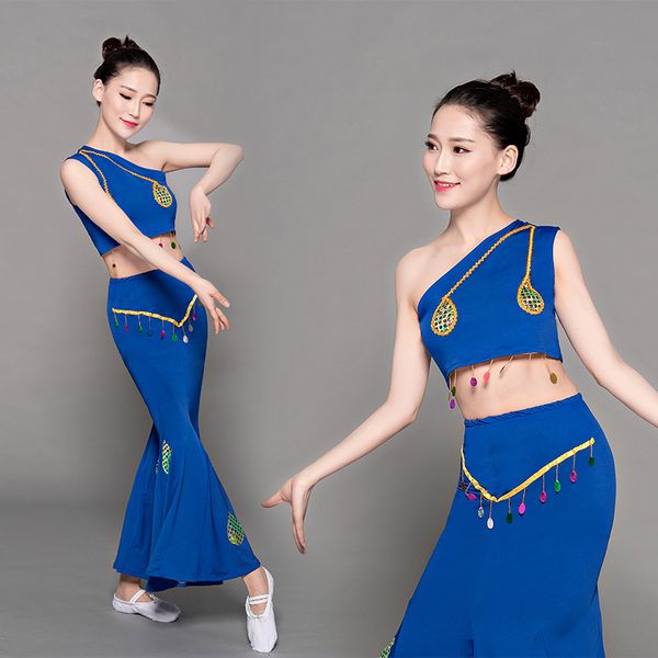 female traditional chinese clothing national dai dance costume elegant peacock dance clothes stage performance mermaid dress, Black;red
female traditional chinese clothing national dai dance costume elegant peacock dance clothes stage performance mermaid dress, Black;red