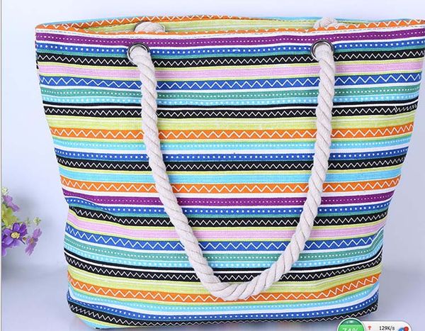 new ladies korean version cotton rope beach bag canvas shoulder bag shoulder wide striped fashion travel bag
new ladies korean version cotton rope beach bag canvas shoulder bag shoulder wide striped fashion travel bag