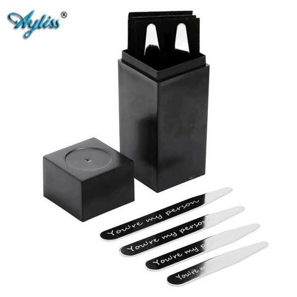 ayliss brand new 2"-3" stainless steel metal lettering love collar stays gifts for bf business man shirt bone stiffeners inserts, Silver;golden
ayliss brand new 2"-3" stainless steel metal lettering love collar stays gifts for bf business man shirt bone stiffeners inserts, Silver;golden