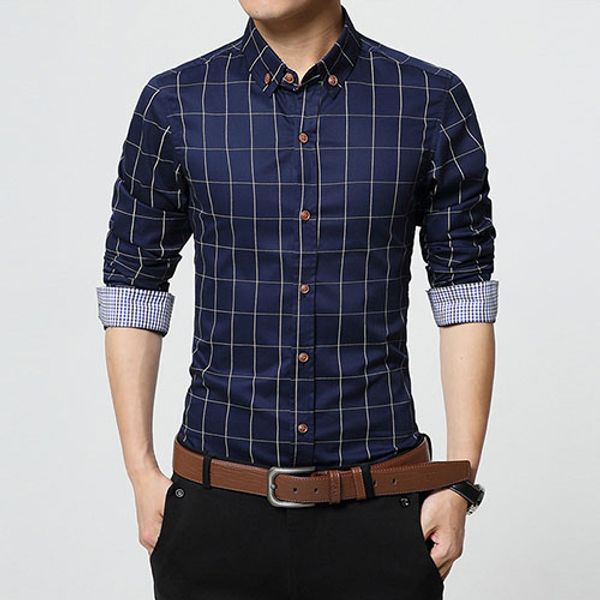 new autumn fashion brand men slim fit long sleeve plaid cotton casual shirts plus size -5xl, White;black
new autumn fashion brand men slim fit long sleeve plaid cotton casual shirts plus size -5xl, White;black