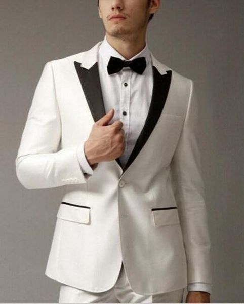 black lapel business men suits 2 pieces groomsman wear wedding tuxedo for men (jacket+pant+bowtie) business suits, White;black
black lapel business men suits 2 pieces groomsman wear wedding tuxedo for men (jacket+pant+bowtie) business suits, White;black