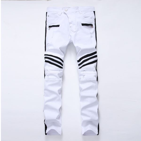 Men 3D Brand Design White Demin With Striped Printhing Slim Fit Zipper Casual Long Pants
Men 3D Brand Design White Demin With Striped Printhing Slim Fit Zipper Casual Long Pants