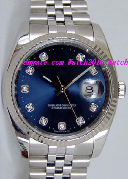 luxury watches fashion steel bracelet gold steel blue diamond dial 116234 watch chest 36mm mechanical man watch wristwatch, Slivery;brown
luxury watches fashion steel bracelet gold steel blue diamond dial 116234 watch chest 36mm mechanical man watch wristwatch, Slivery;brown