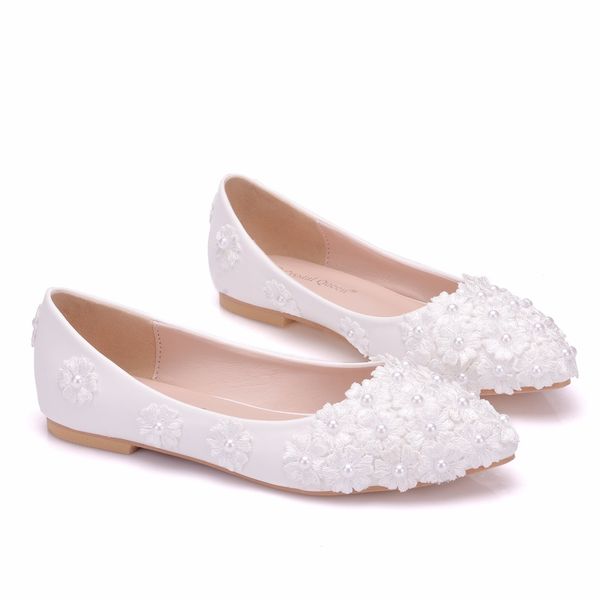 new beautiful white color women flats lace flowers pointed toe flats elegant bride wedding shoes plus size beautiful white pearls flats, Black
new beautiful white color women flats lace flowers pointed toe flats elegant bride wedding shoes plus size beautiful white pearls flats, Black
