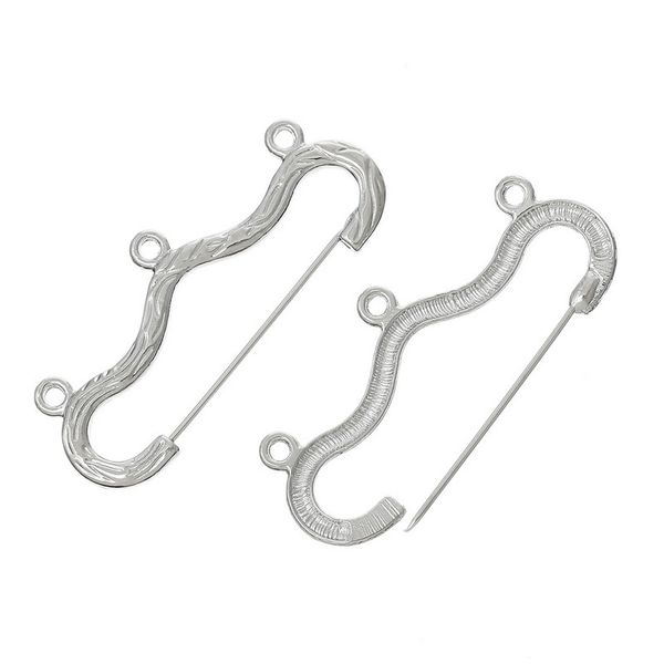 100 pcs large brooches safety pin 3 holes silver plated 4.6cm good for diy craft, Gray
100 pcs large brooches safety pin 3 holes silver plated 4.6cm good for diy craft, Gray