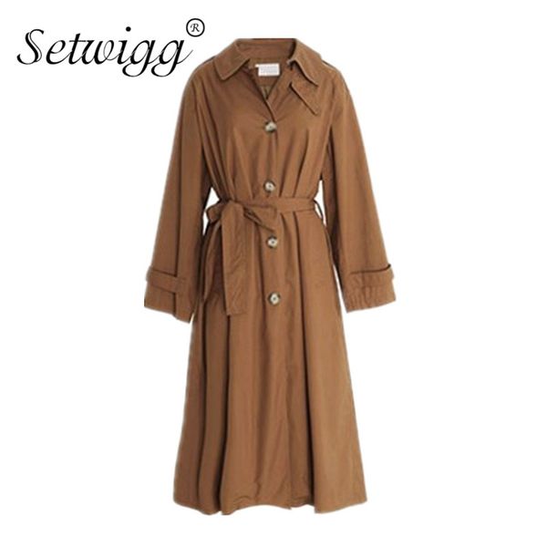 autumn womens loose single-breasted cotton blend maxi long trench coat collar sashes bow casual solid beige spring outerwear, Tan;black
autumn womens loose single-breasted cotton blend maxi long trench coat collar sashes bow casual solid beige spring outerwear, Tan;black
