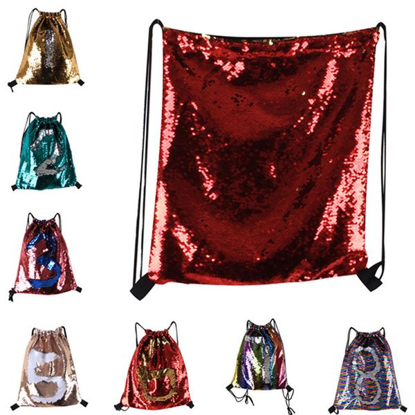 8 colors mermaid sequin backpack sequins drawstring bags reversible paillette outdoor backpack glitter travel accessory bag 50pcs t1i875
8 colors mermaid sequin backpack sequins drawstring bags reversible paillette outdoor backpack glitter travel accessory bag 50pcs t1i875