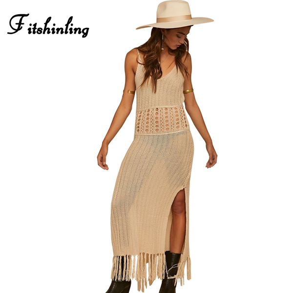 fitshinling bohemian fringe knitted beach long dress hollow out slip maxi dresses women side slit pareos summer sundresses, White;black
fitshinling bohemian fringe knitted beach long dress hollow out slip maxi dresses women side slit pareos summer sundresses, White;black