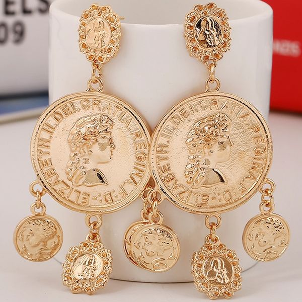 round coin earrings gold color gypsy statement drop earrings for women bohemia tribal ear stud jewelry new, Silver
round coin earrings gold color gypsy statement drop earrings for women bohemia tribal ear stud jewelry new, Silver