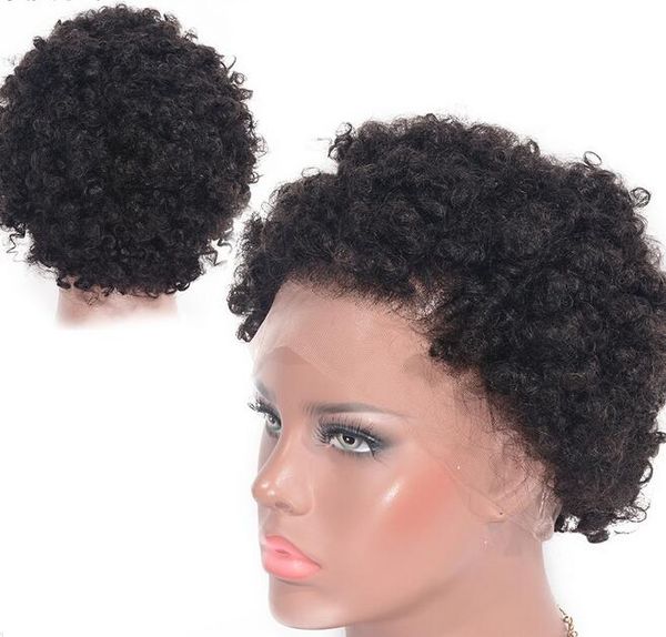 short brazilian virgin human hair machine-made wig 130% density glueless afro curly natural color part natural hair line with baby hair, Black;brown
short brazilian virgin human hair machine-made wig 130% density glueless afro curly natural color part natural hair line with baby hair, Black;brown